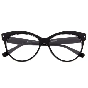 grinderPUNCH Women's Large Clear Lens Cat Eye Sunglasses