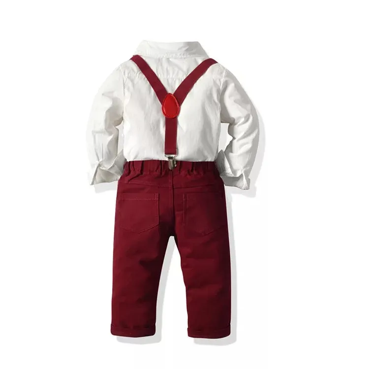 GV Boys Steve 3 piece Suspenders, Bow Tie and Dress Shirt set