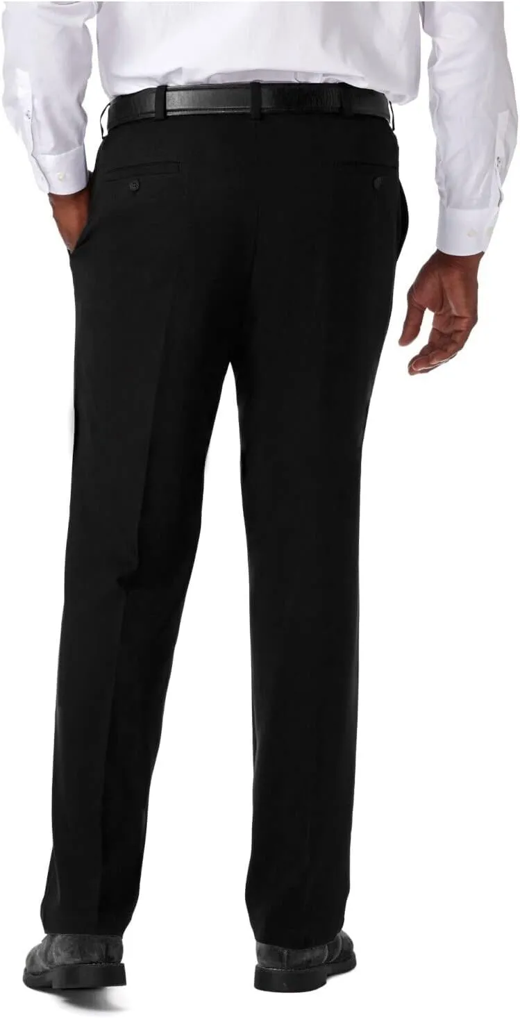 Haggar Men's E Clo Repreve Stria Classic Fit Flat Front Dress Pant
