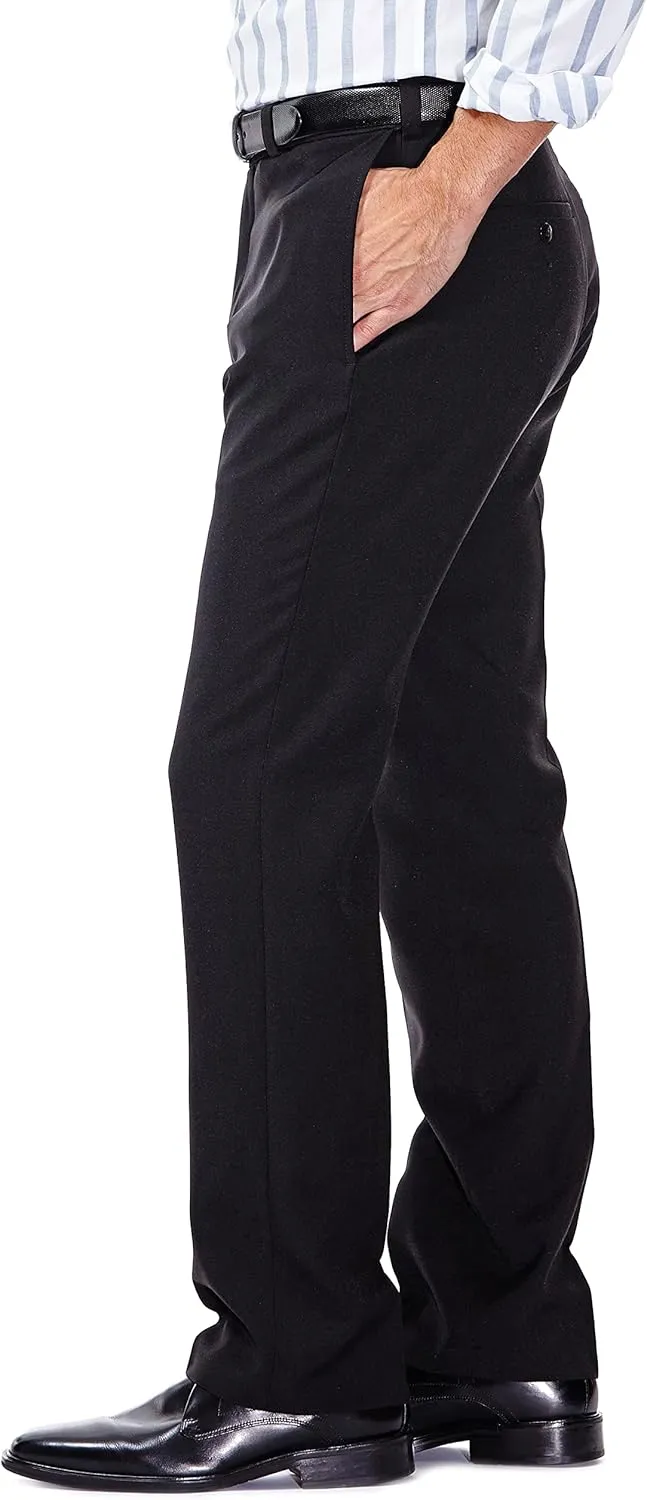 Haggar Men's E Clo Repreve Stria Classic Fit Flat Front Dress Pant
