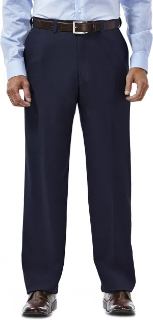 Haggar Men's E Clo Repreve Stria Classic Fit Flat Front Dress Pant