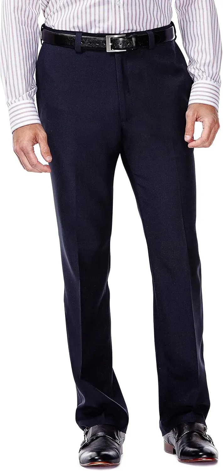 Haggar Men's E Clo Repreve Stria Classic Fit Flat Front Dress Pant