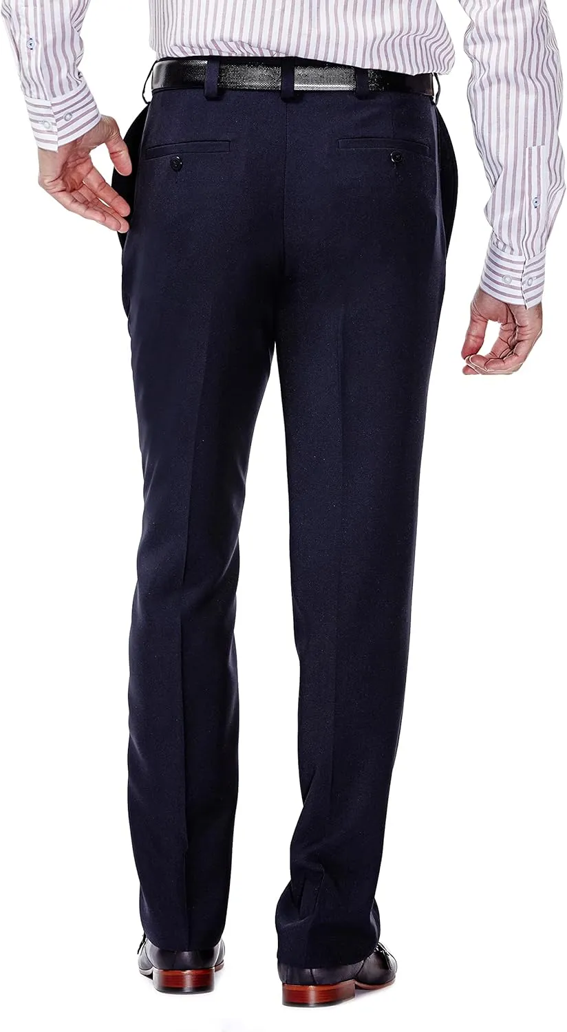 Haggar Men's E Clo Repreve Stria Classic Fit Flat Front Dress Pant