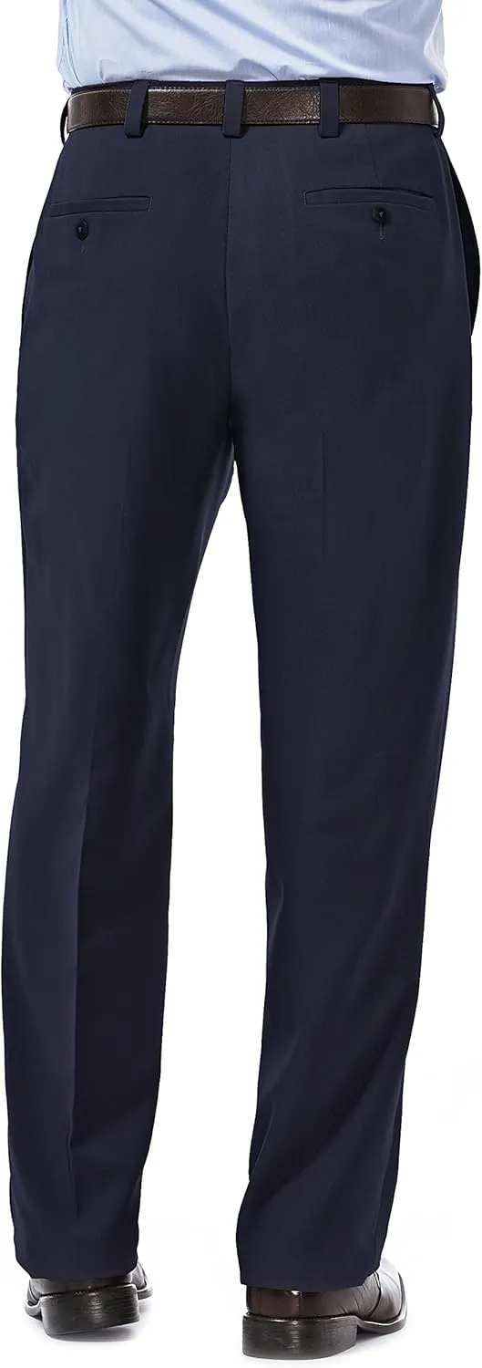 Haggar Men's E Clo Repreve Stria Classic Fit Flat Front Dress Pant