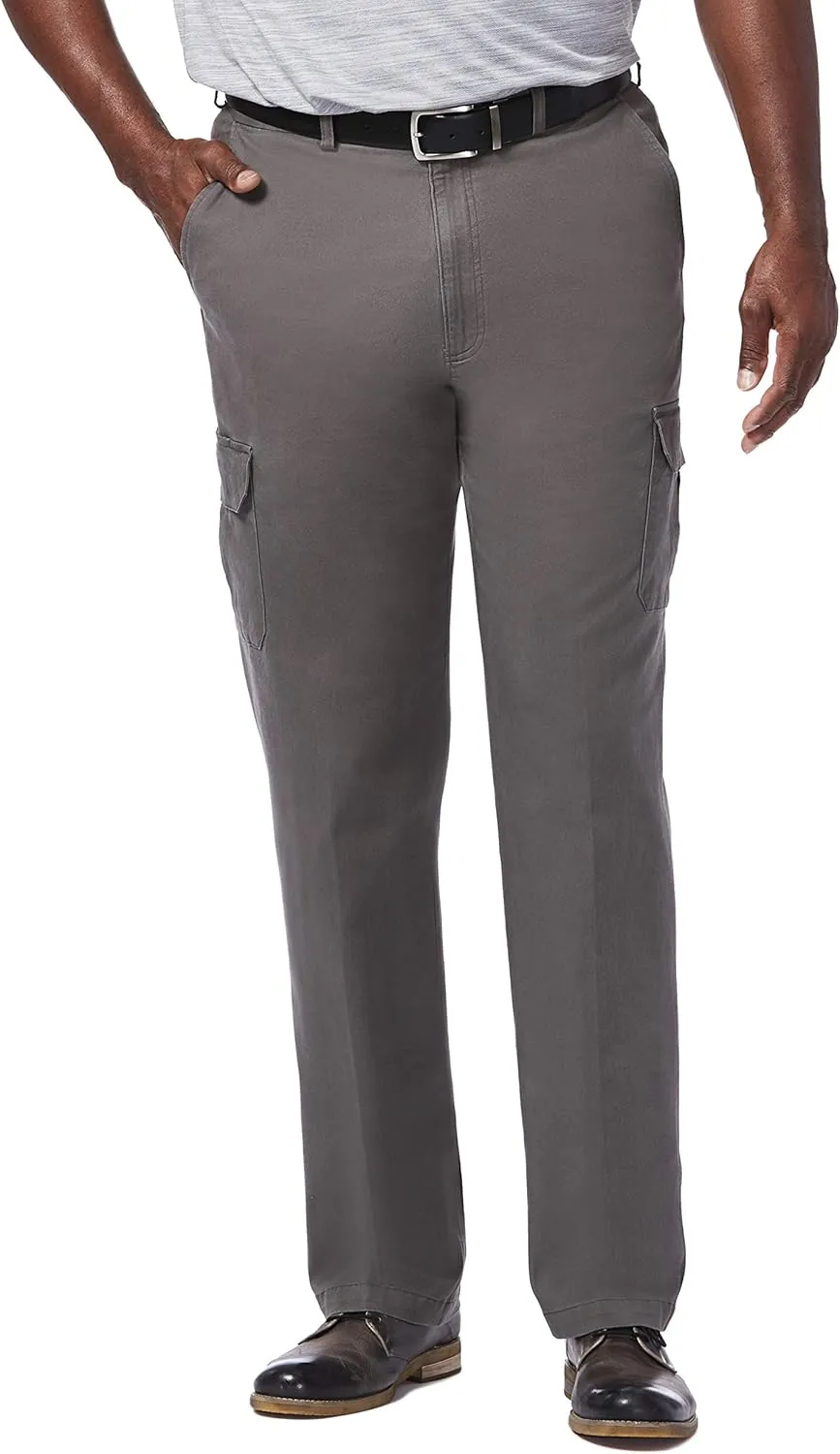Haggar Men's Stretch Classic Fit Cargo Pant (Regular and Big and Tall Sizes)
