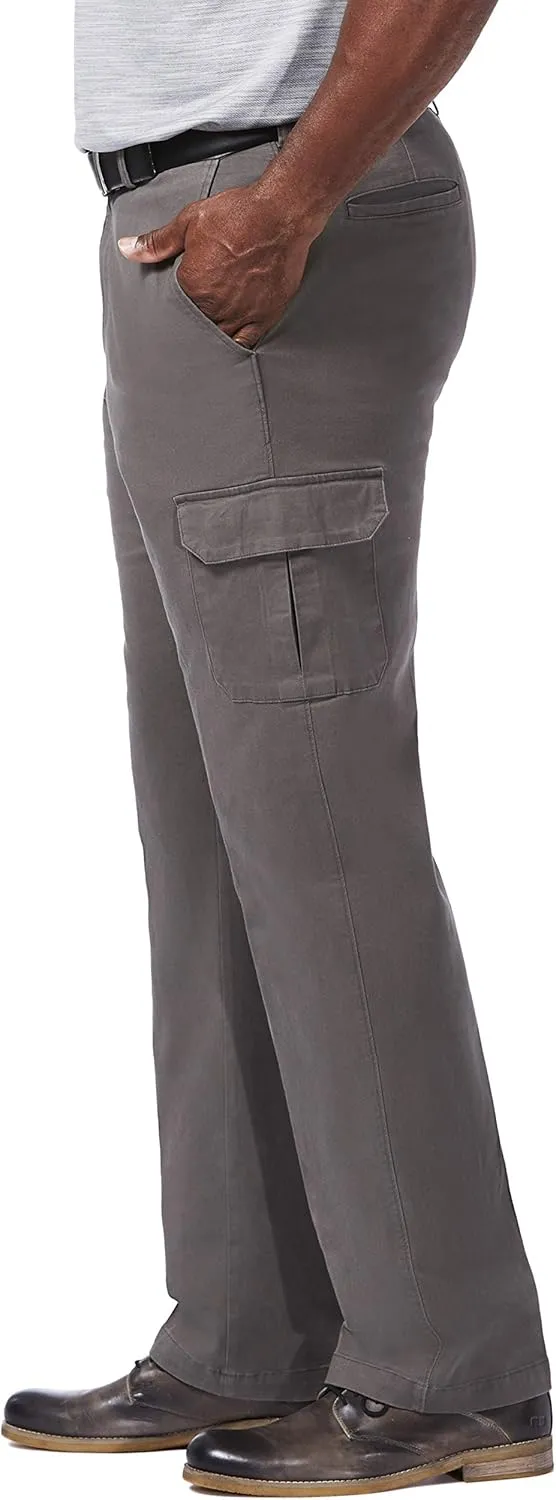 Haggar Men's Stretch Classic Fit Cargo Pant (Regular and Big and Tall Sizes)