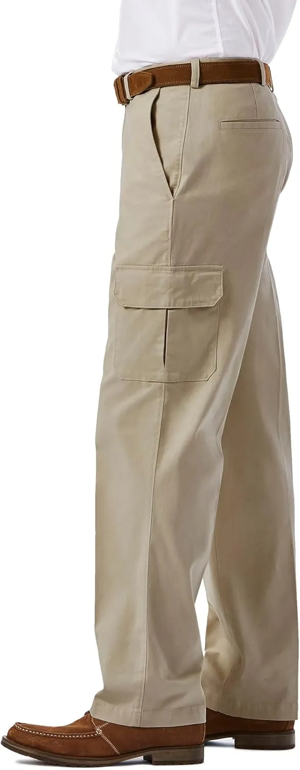 Haggar Men's Stretch Classic Fit Cargo Pant (Regular and Big and Tall Sizes)