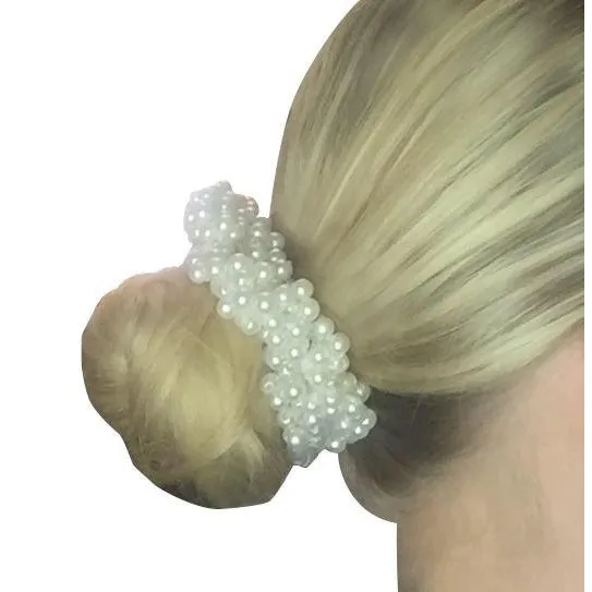 Hamag Pearl Hair Bun Scrunchie