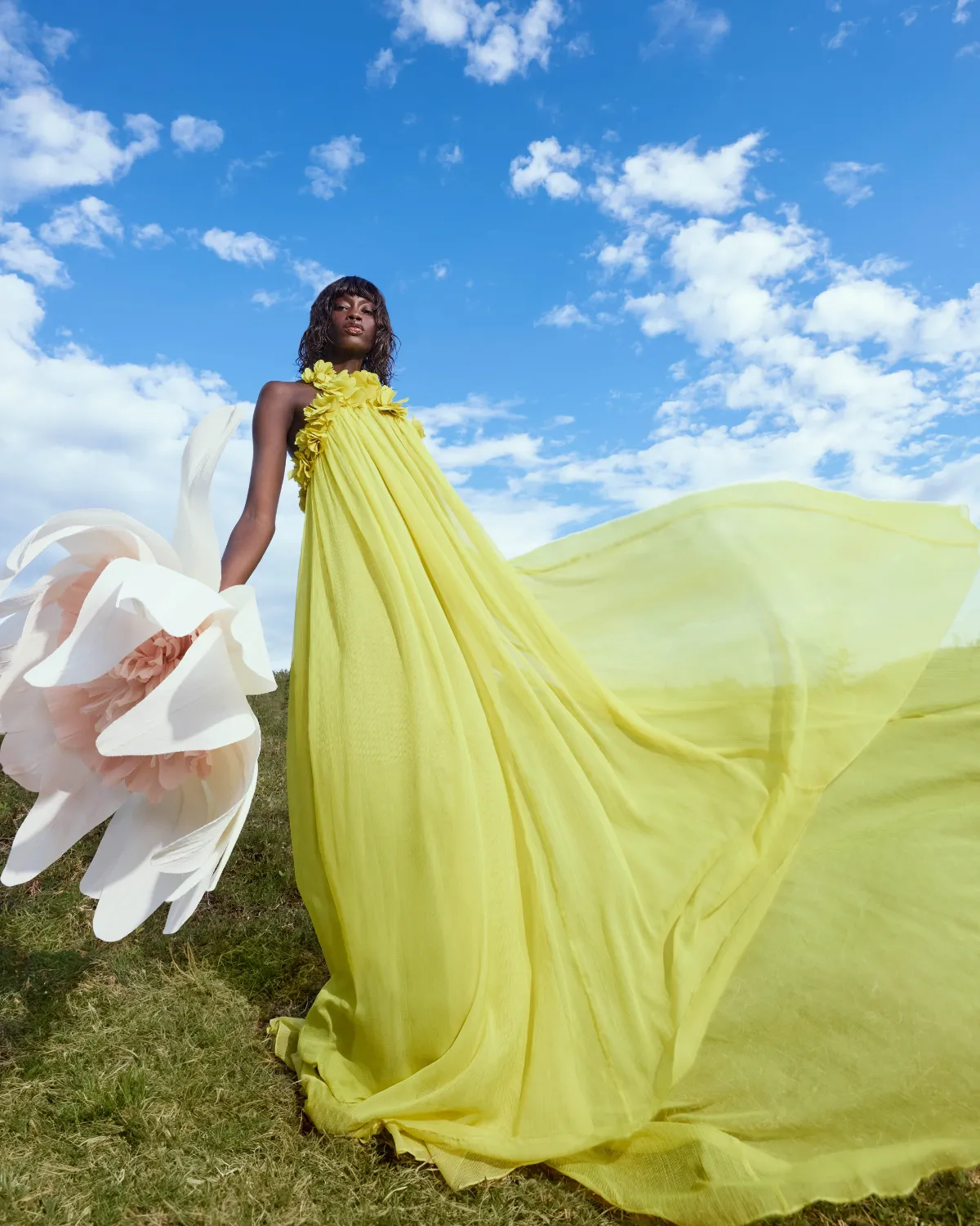 Hand-Embroidered 3D Gown