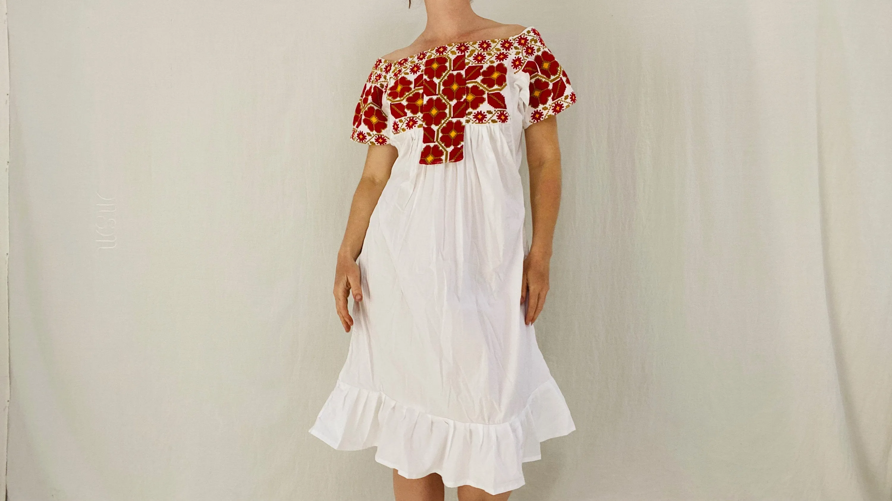 Hand-Embroidered Juquila Dress. All Cotton.