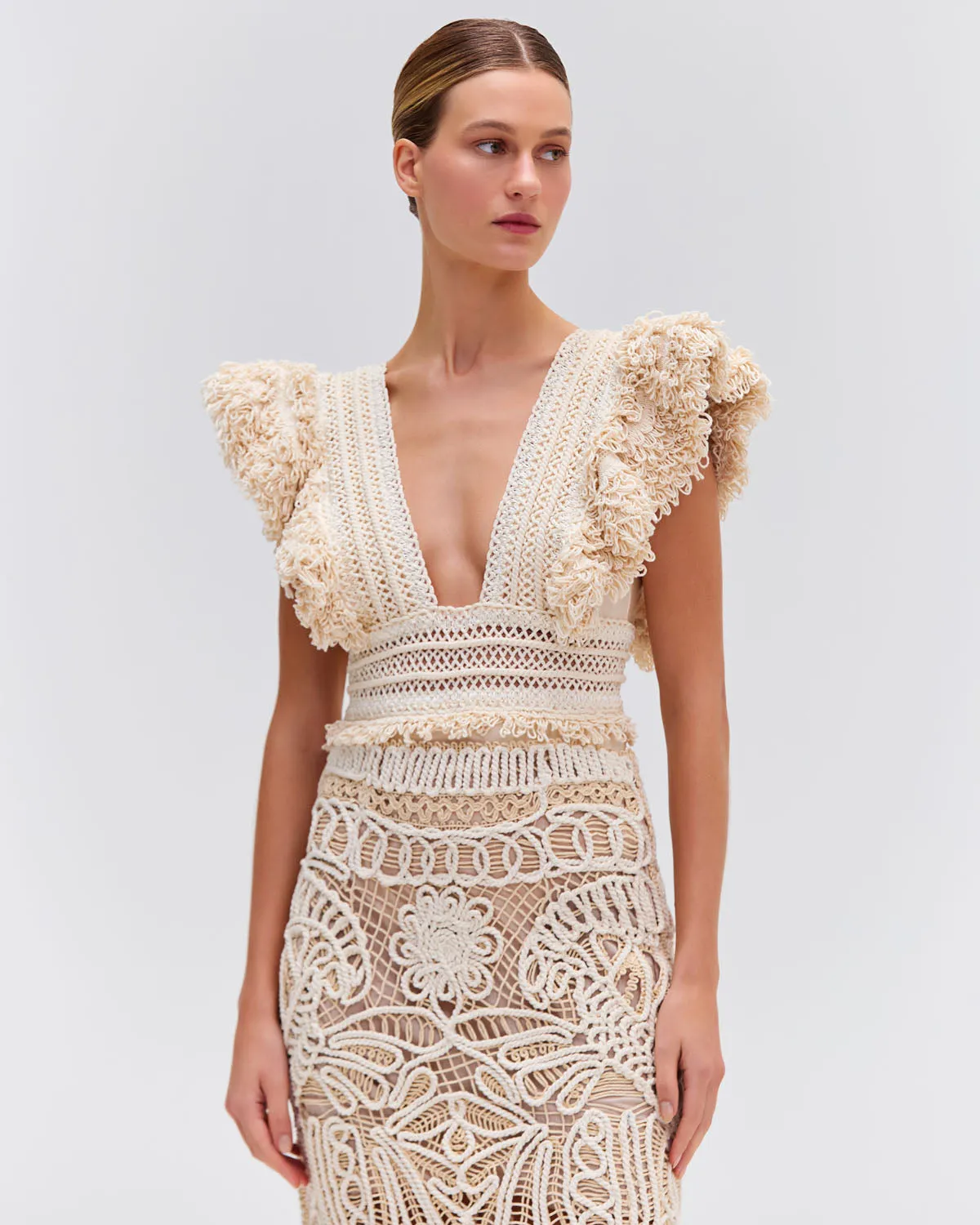 HAND-WOVEN MIDI SKIRT