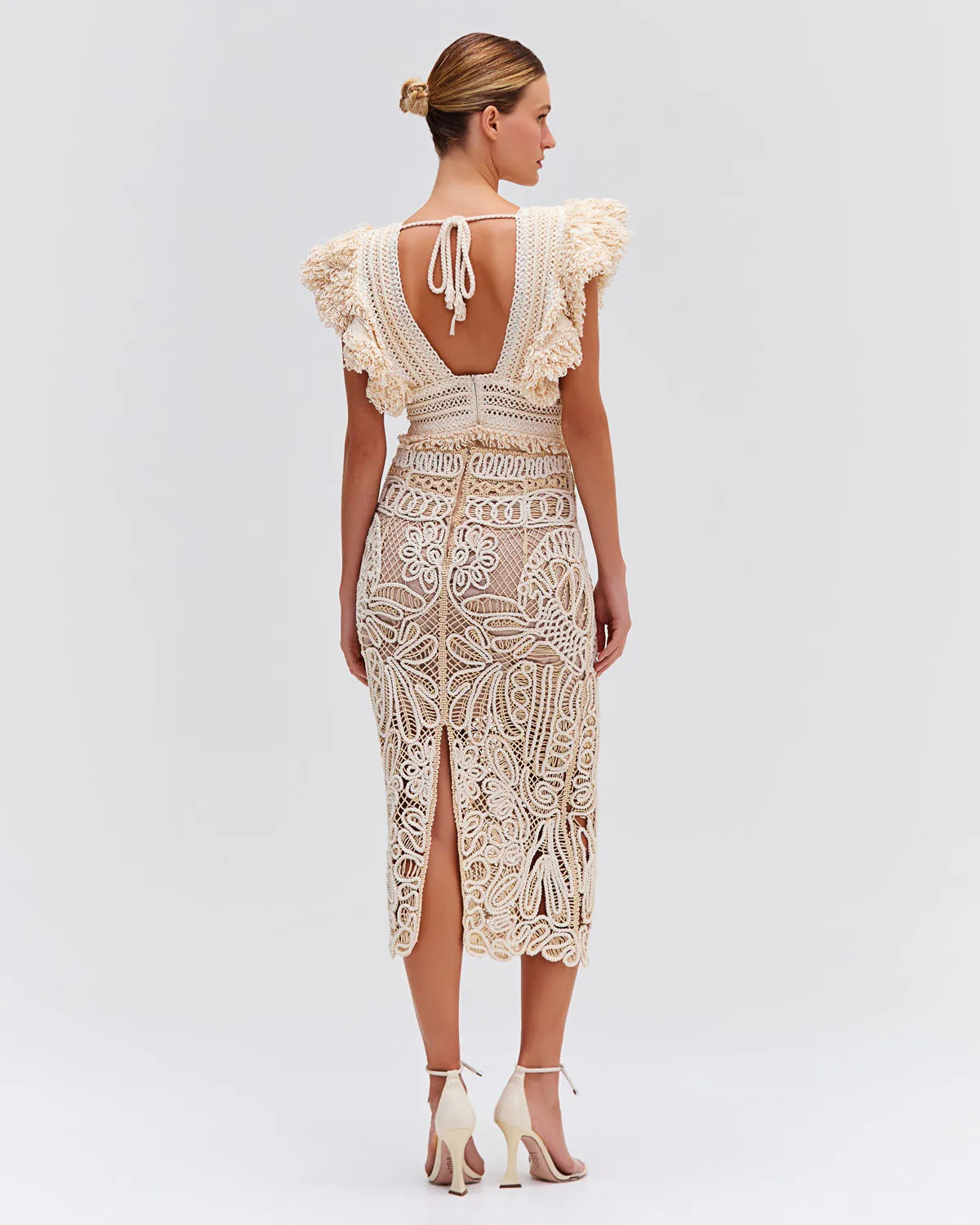 HAND-WOVEN MIDI SKIRT