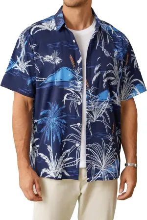 Hardaddy Men's Hawaiian Shirt Short Sleeves Printed Button Down Summer Beach Casual Shirts