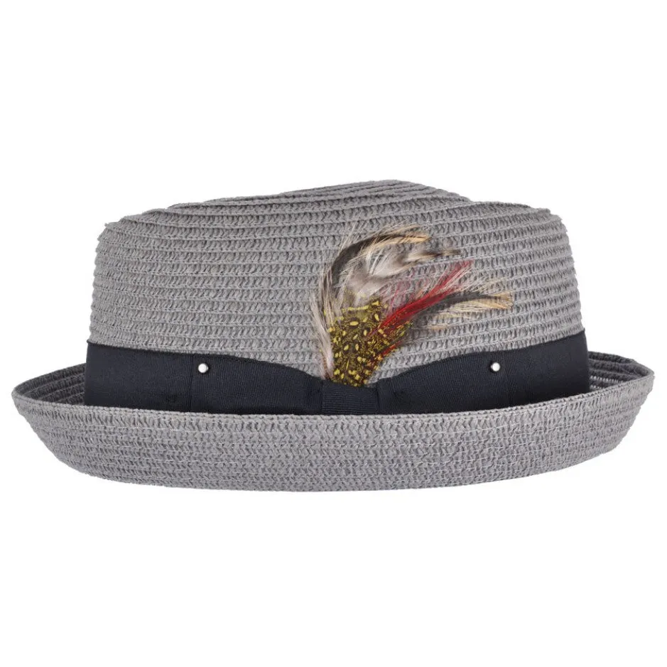 Hats Plus Caps Straw Diamond Crown Pork Pie Hat