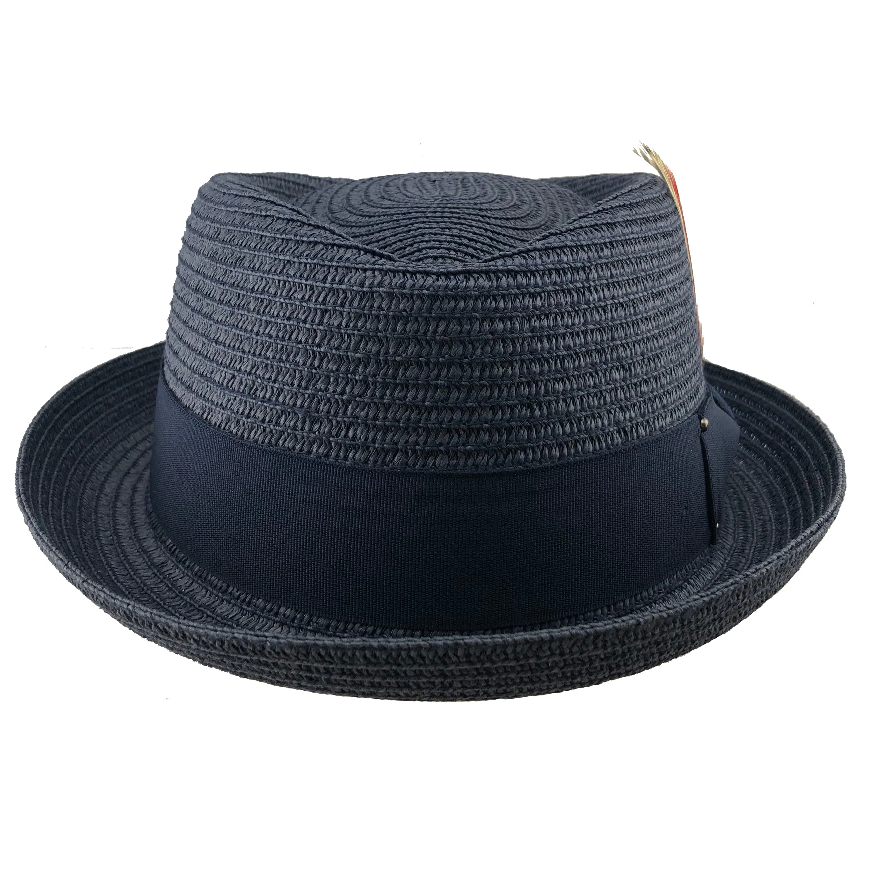 Hats Plus Caps Straw Diamond Crown Pork Pie Hat