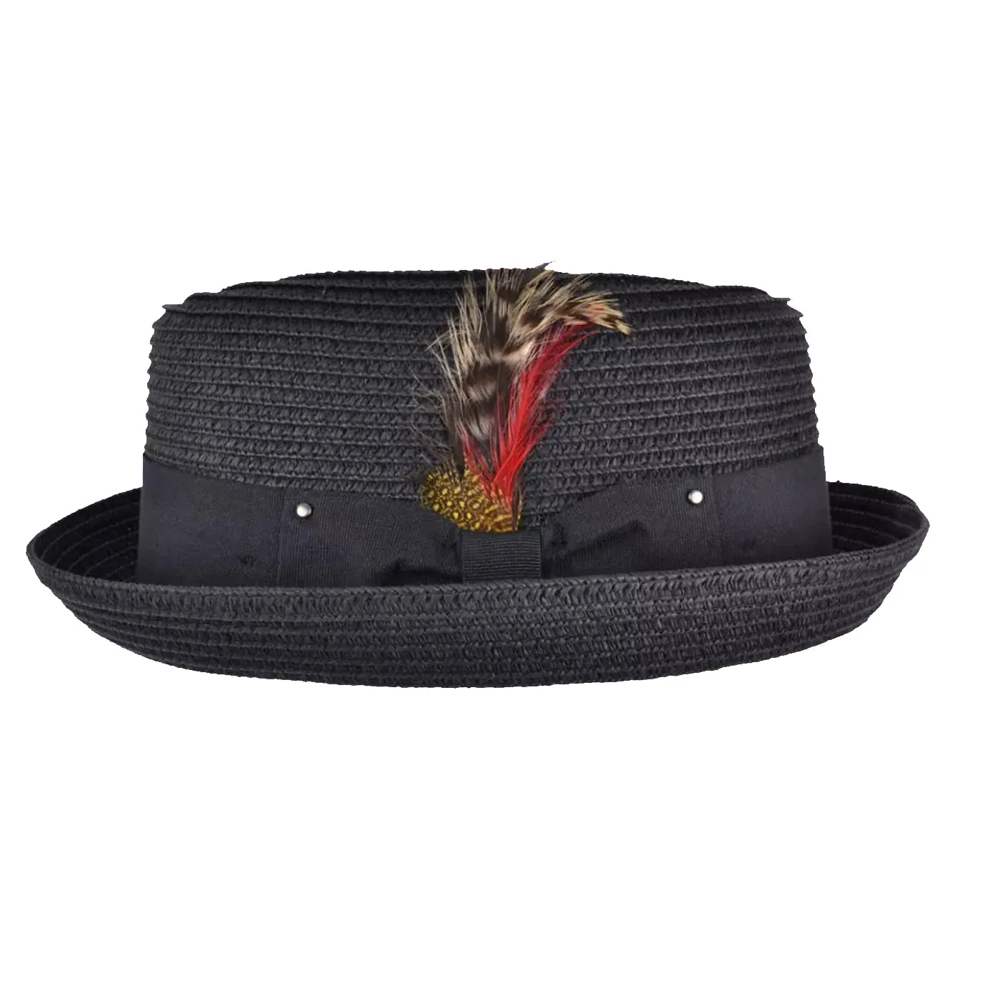 Hats Plus Caps Straw Diamond Crown Pork Pie Hat