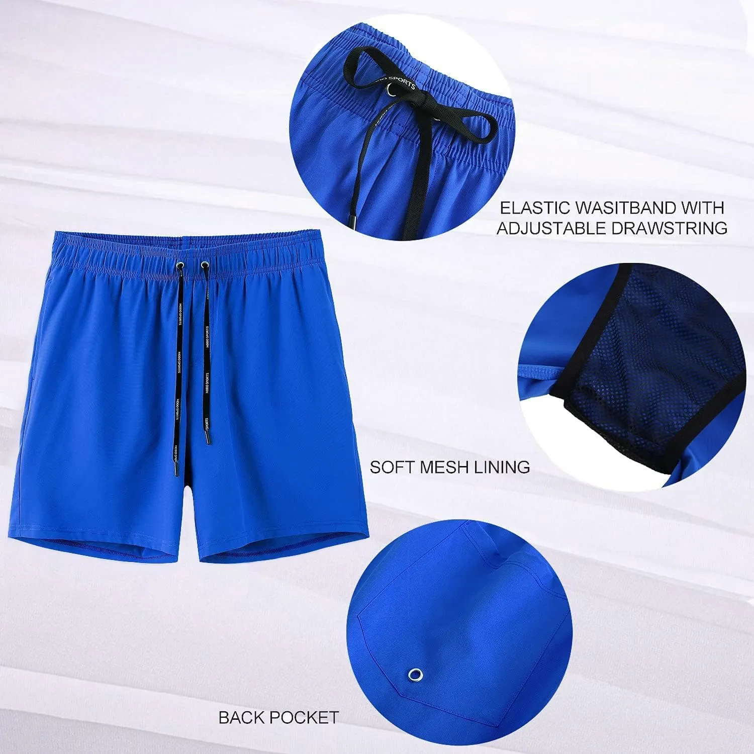 HOdo Mens Swim Trunks 9" Quick Dry Swim Shorts Bathing Suit