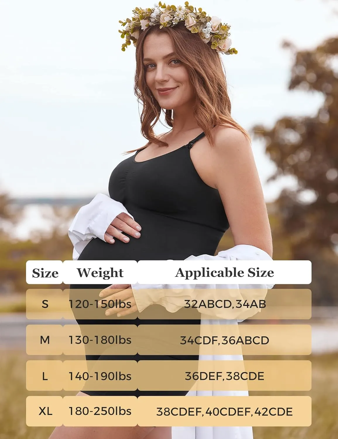 HOFISH Support Nursing Tank Tops for Breastfeeding, Comfort Stretch Maternity Camisoles