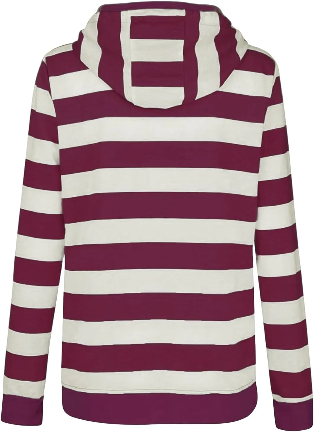 Hoodies for Womens Oversized Striped Hooded Sweatshirt Full Zip Classic Drawstring Jackets Casual Coat Tops Pockets
