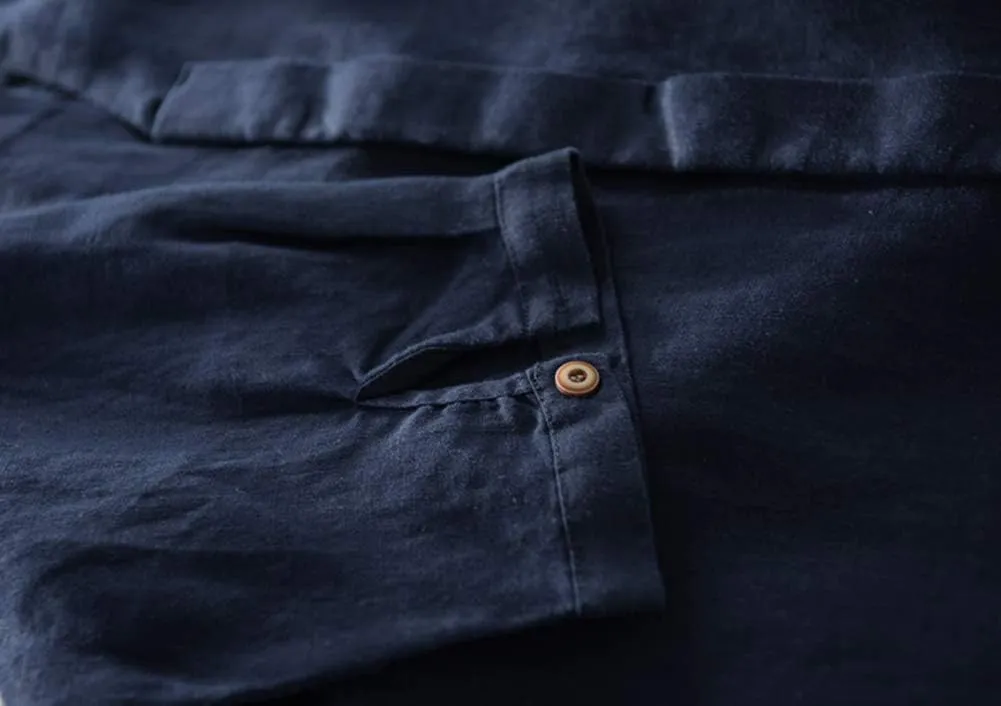 Icegrey Summer Linen Shirts Men Short Sleeve V-Neck T Shirt