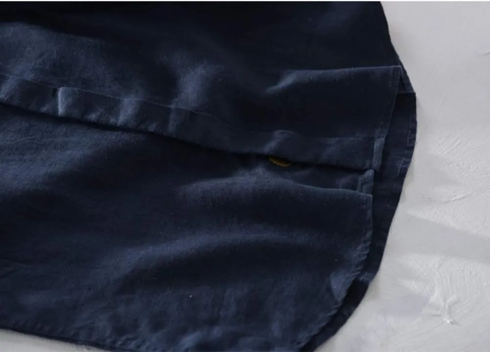 Icegrey Summer Linen Shirts Men Short Sleeve V-Neck T Shirt