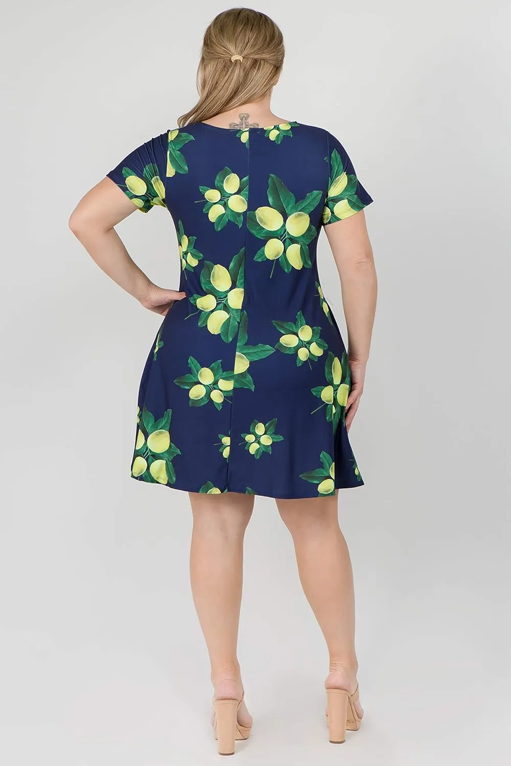ICONOFLASH Womens Casual Summer Dresses with Pockets Short Sleeves Floral Print