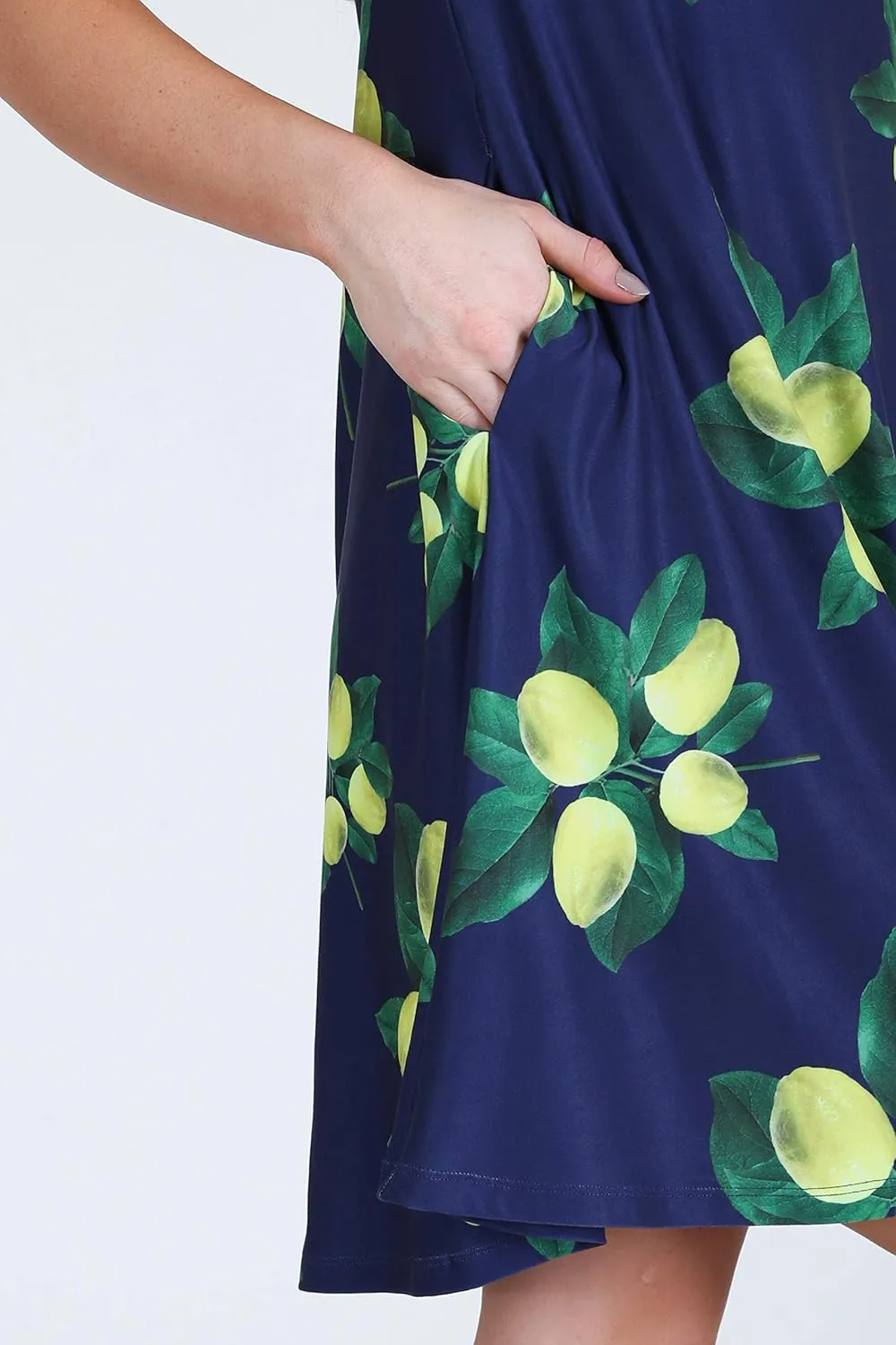 ICONOFLASH Womens Casual Summer Dresses with Pockets Short Sleeves Floral Print