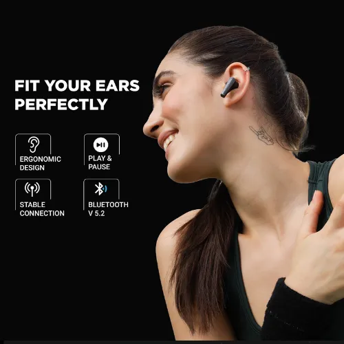 iCruze Vellfire Wireless Earbuds Black