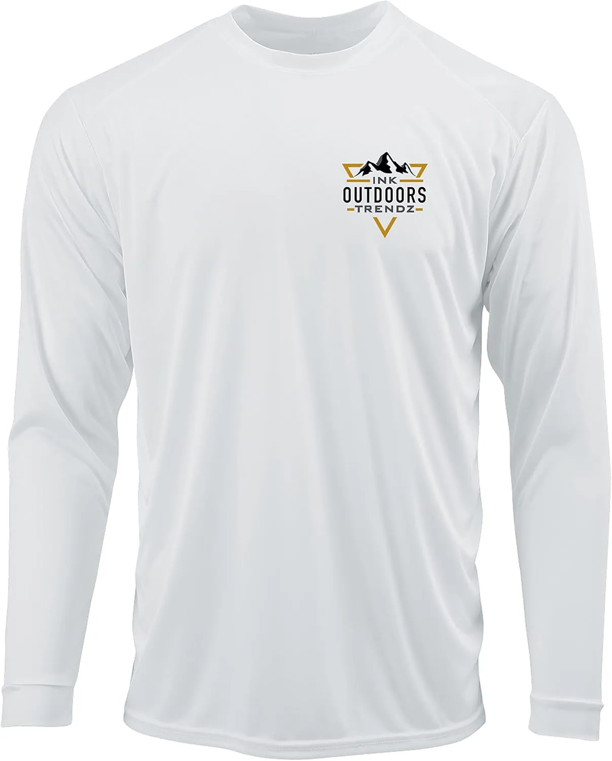 Ink Trendz Outdoors Fly Fishing Skeleton UPF 50 Sun Protection Quick-Dry Long Sleeve Performance T-Shirt