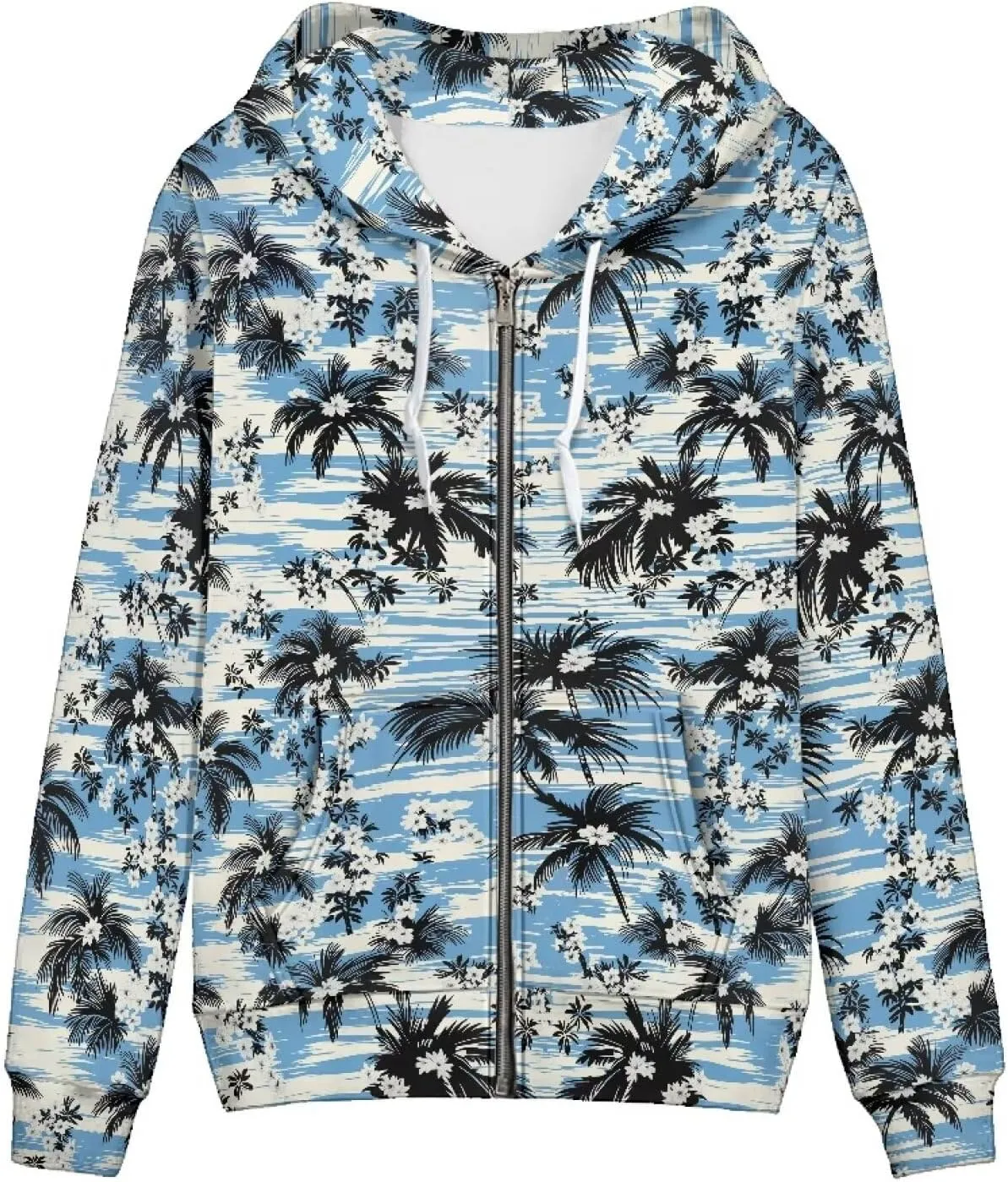 Irisjudy Ladies Hoodies with Pocket Camouflage Breathable Sport Coat Loose Fit, Skulls, Music Notes Pullover Hooded Tops