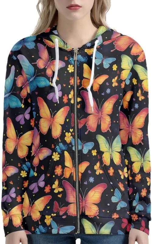 Irisjudy Ladies Hoodies with Pocket Camouflage Breathable Sport Coat Loose Fit, Skulls, Music Notes Pullover Hooded Tops