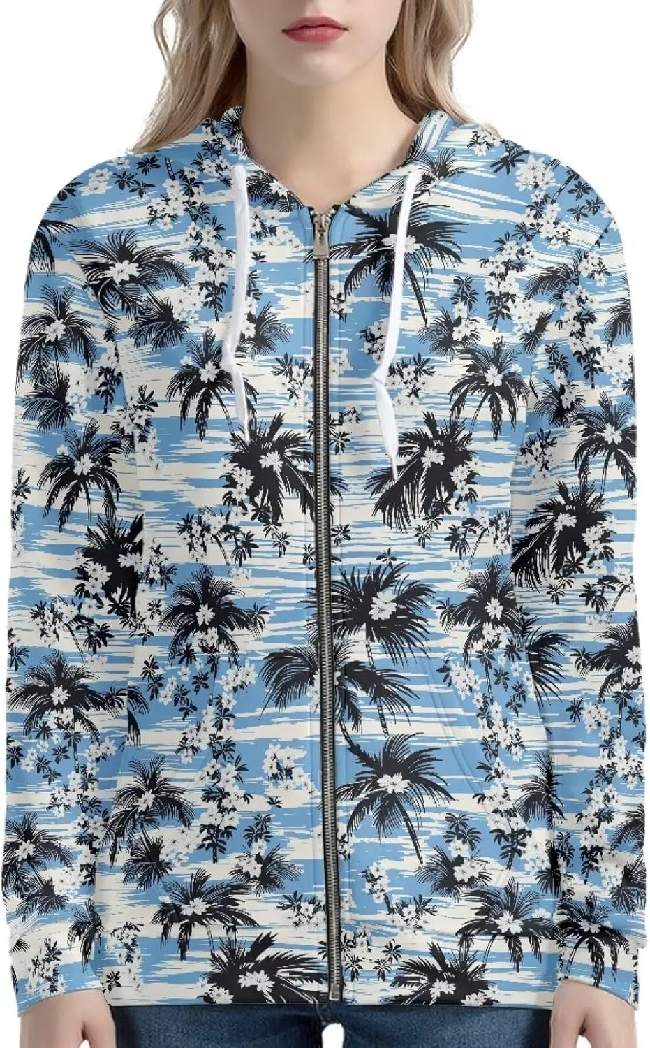 Irisjudy Ladies Hoodies with Pocket Camouflage Breathable Sport Coat Loose Fit, Skulls, Music Notes Pullover Hooded Tops