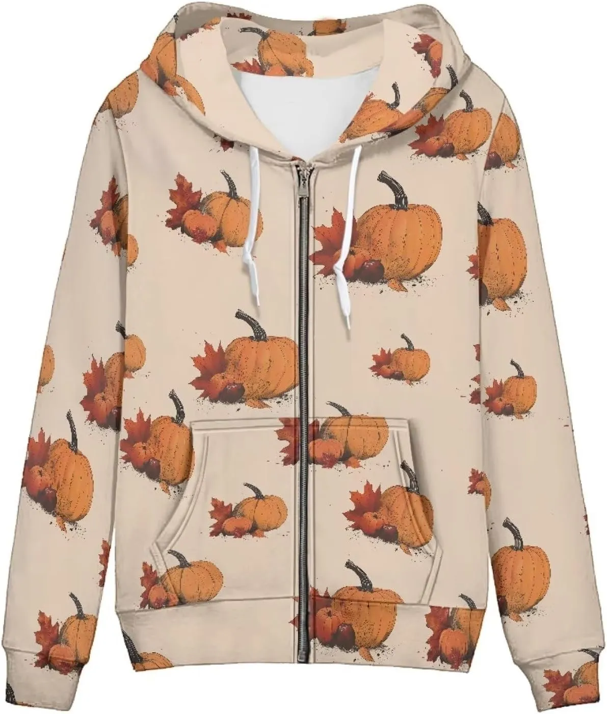 Irisjudy Ladies Hoodies with Pocket Camouflage Breathable Sport Coat Loose Fit, Skulls, Music Notes Pullover Hooded Tops