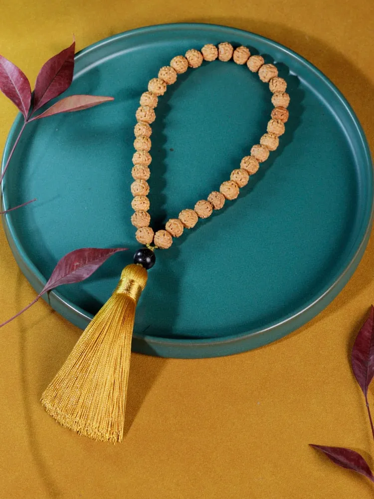 Islamic Muslim Tasbih 9mm Natural Bodhi Seed Bracelet 33 Beads Tassel Rosary
