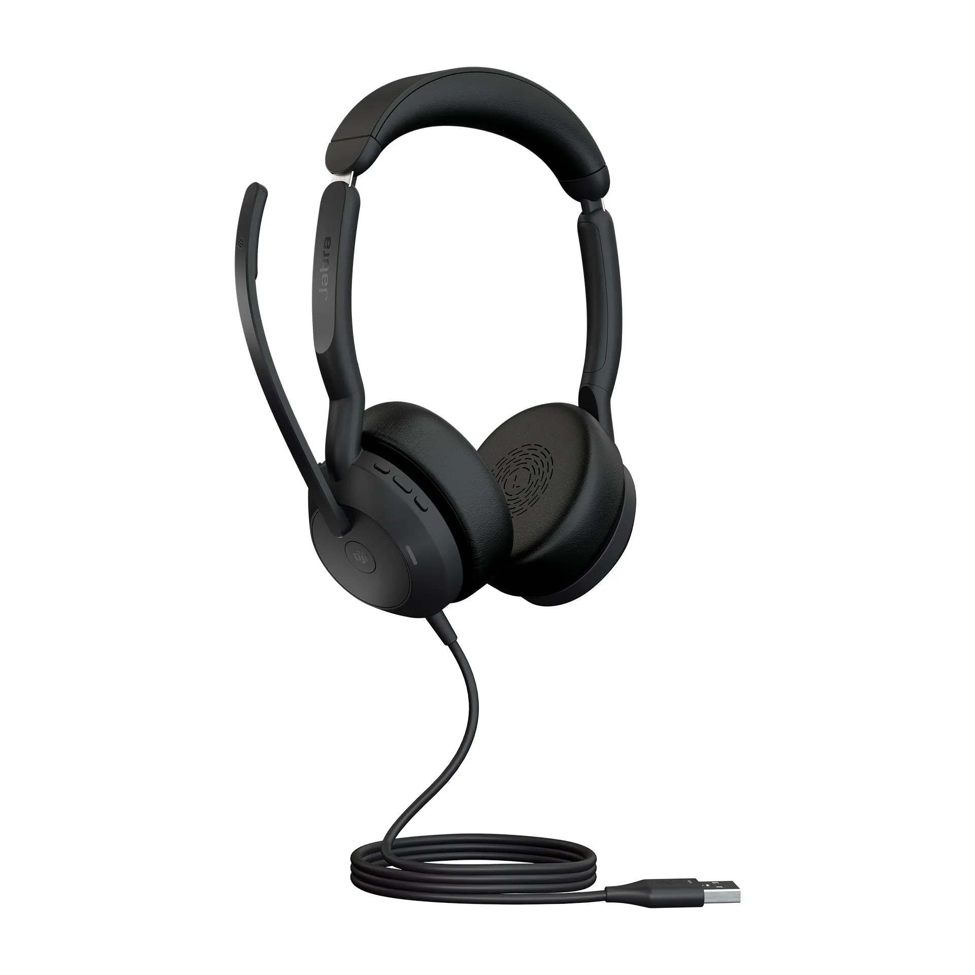 Jabra Evolve2 50 Ms Stereo - Headset - On-Ear - Wired - Active Noise Cancelling - Usb-A - Black - Zoom Certified, Certif
