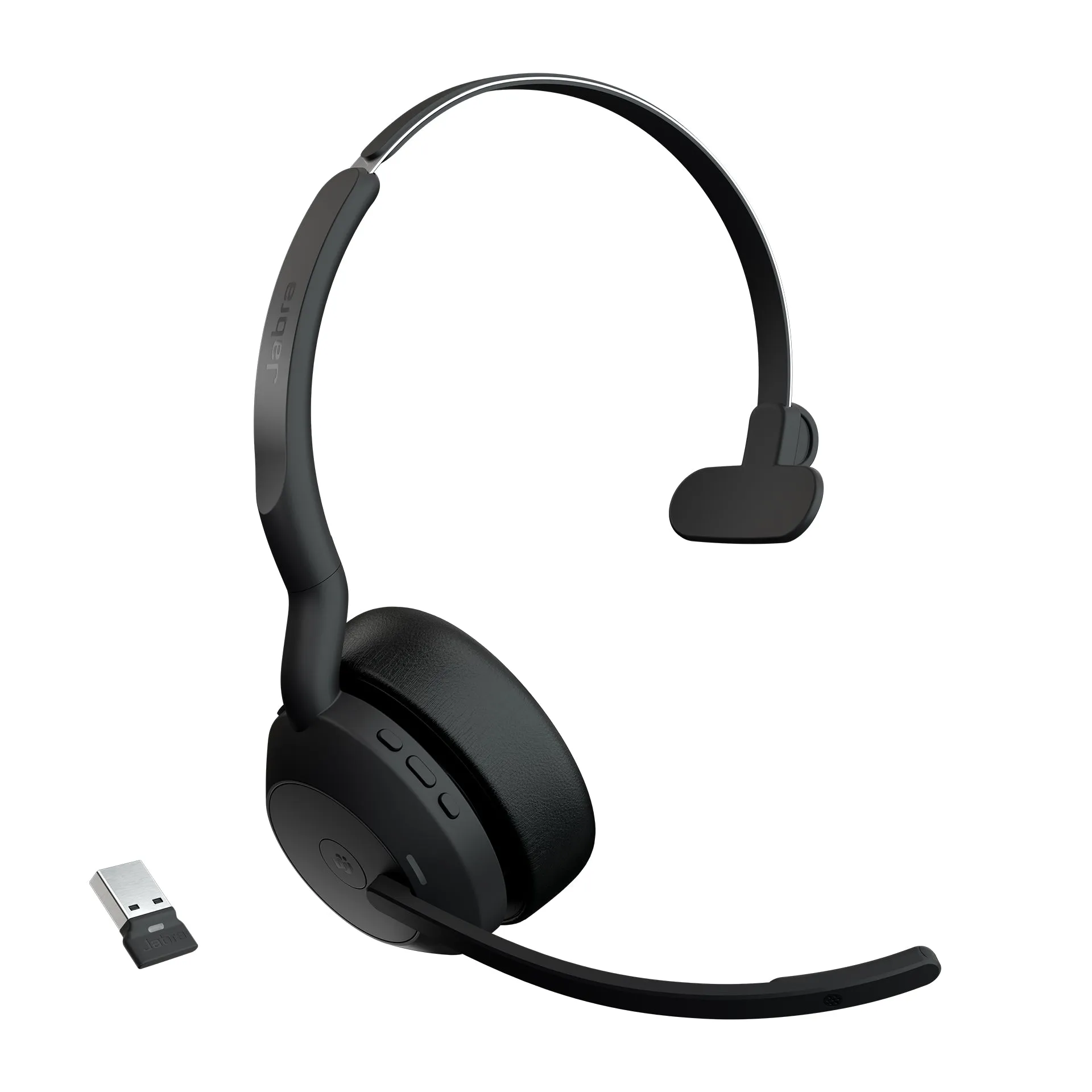 Jabra Evolve2 55 Ms Mono - Headset - On-Ear - Bluetooth - Wireless - Active Noise Cancelling - Usb-A Via Bluetooth Adapt
