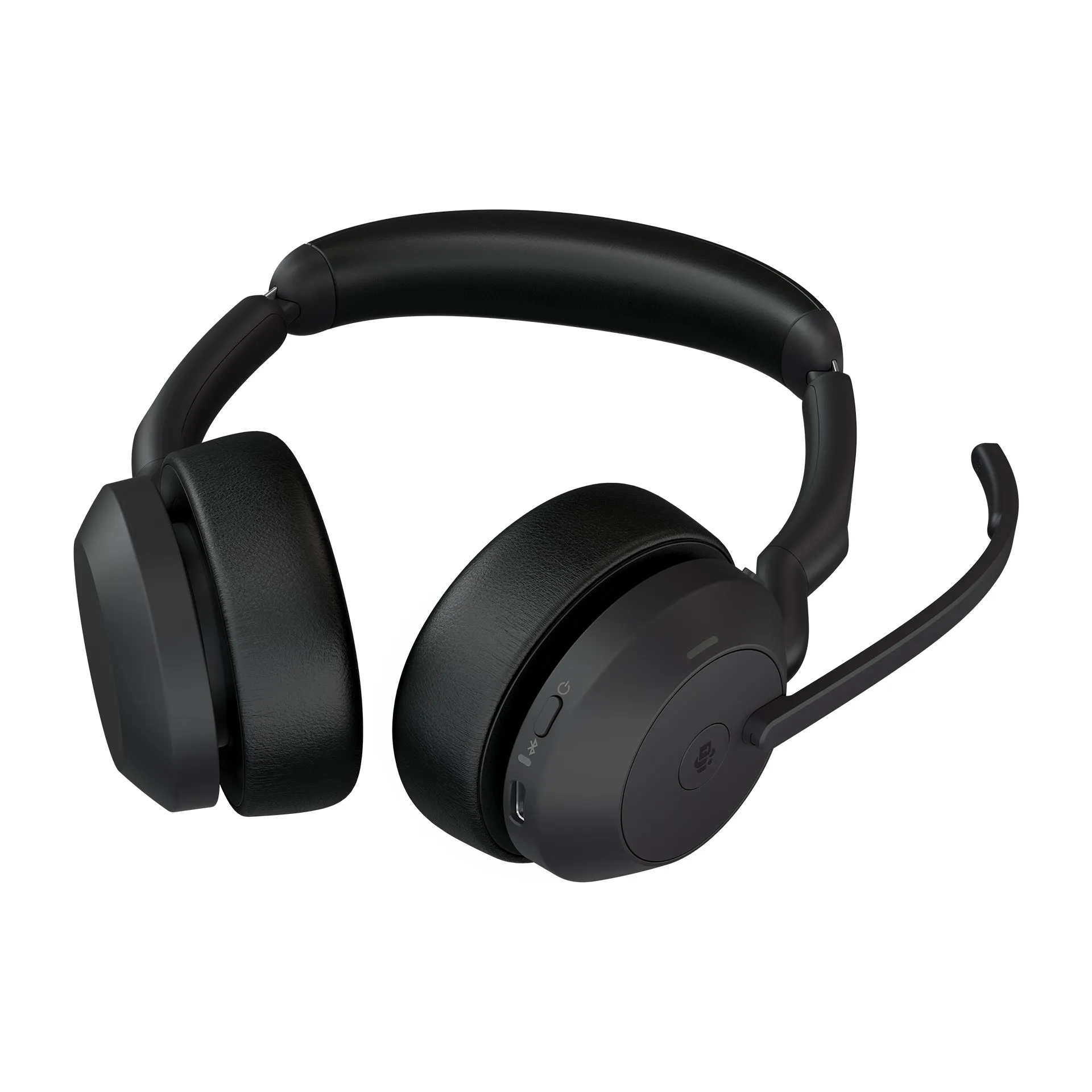 Jabra Evolve2 55 Ms Stereo - Headset - On-Ear - Bluetooth - Wireless - Active Noise Cancelling - Usb-C - Black - Zoom Ce