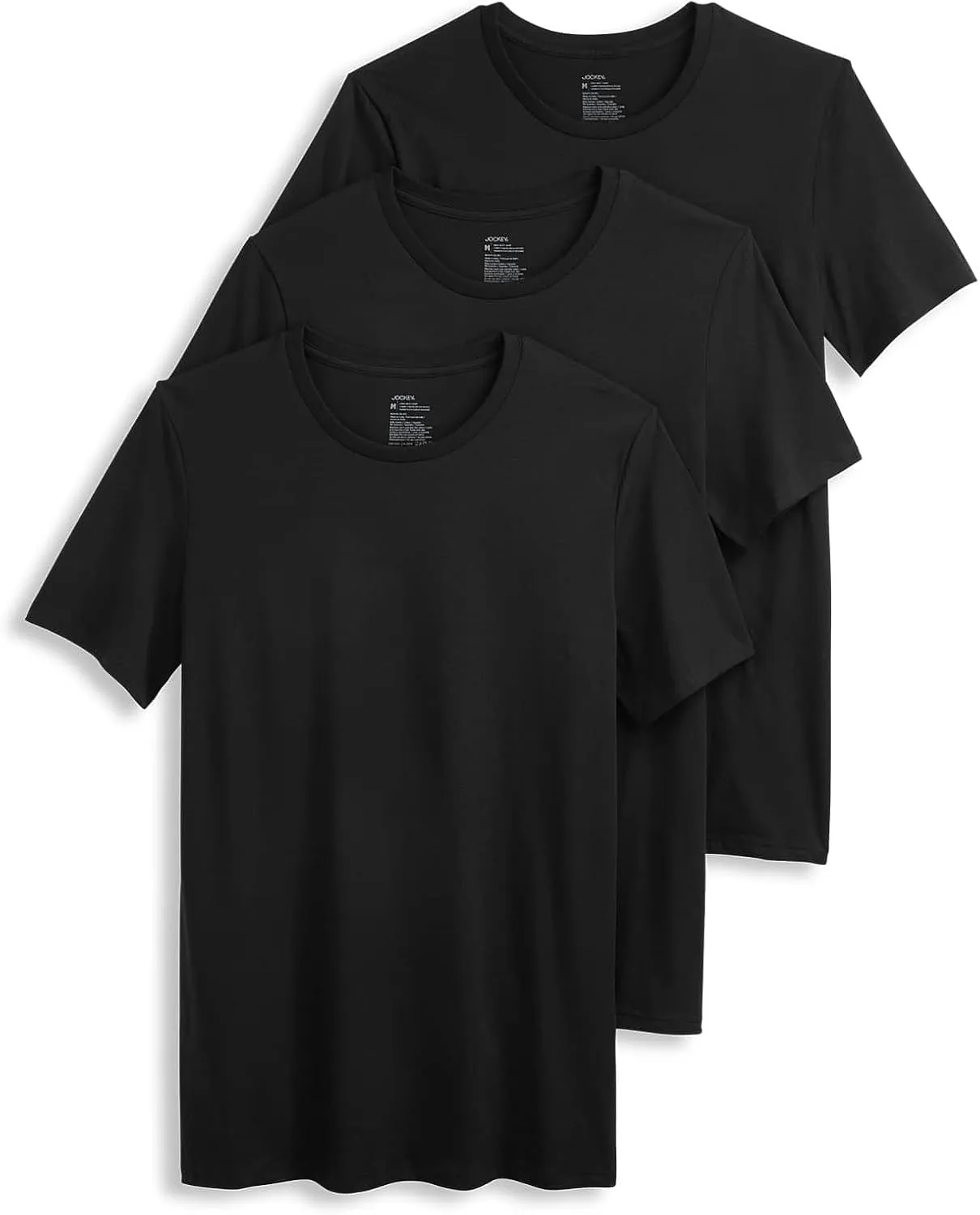 Jockey Men's Undershirt Cotton Stretch Crew Neck Undershirt - 3 Pack