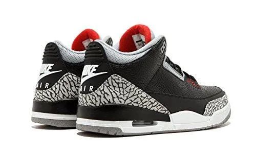 Jordan Air 3 Retro OG Men's Basketball Shoes Black/Fire Red/Cement Grey 854262-001 (9 D(M) US)