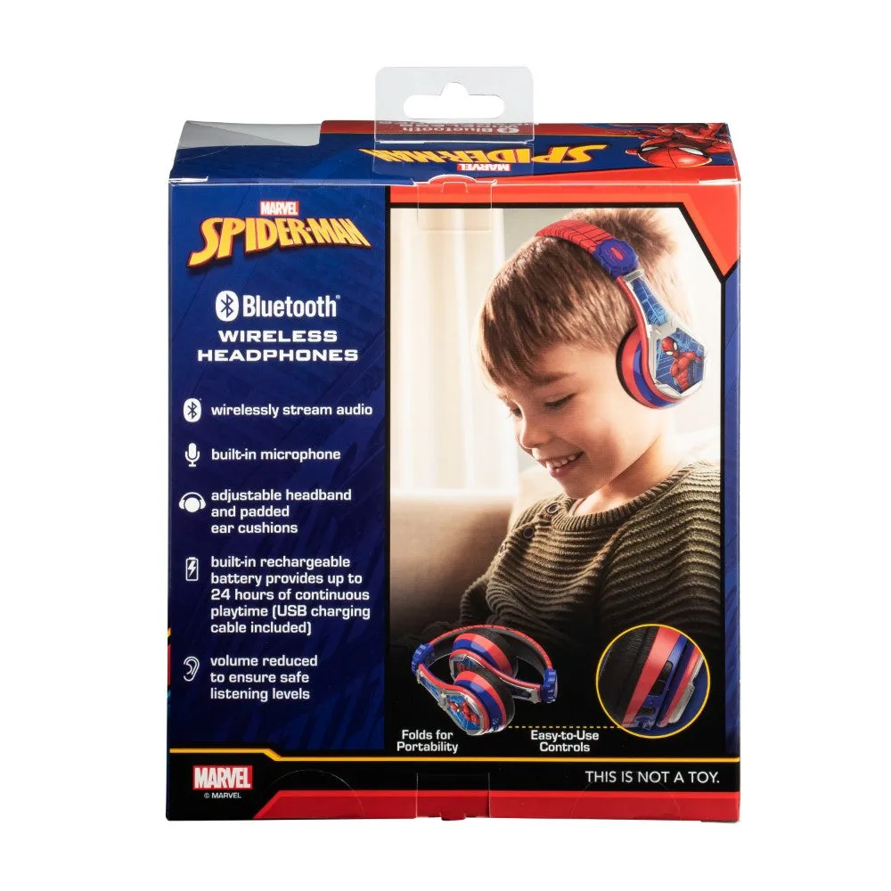 KIDdesigns Marvel Spider-Man Bluetooth Wireless Headphones - Multicolor
