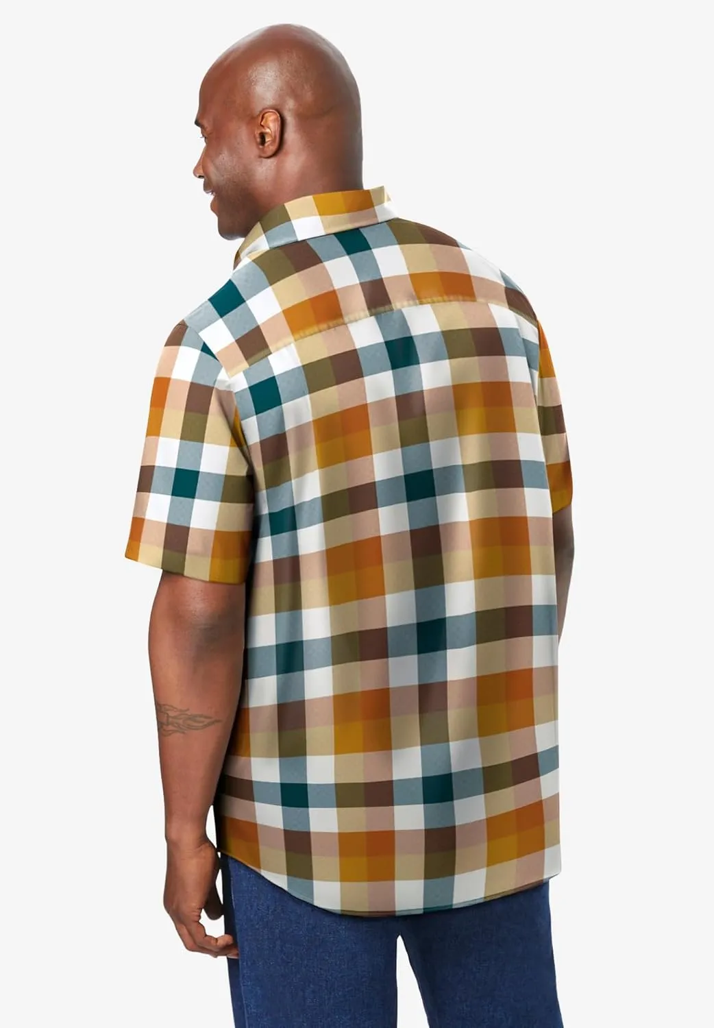 KingSize Men's Big & Tall Short Sleeve Wrinkle-Free Sport Shirt
