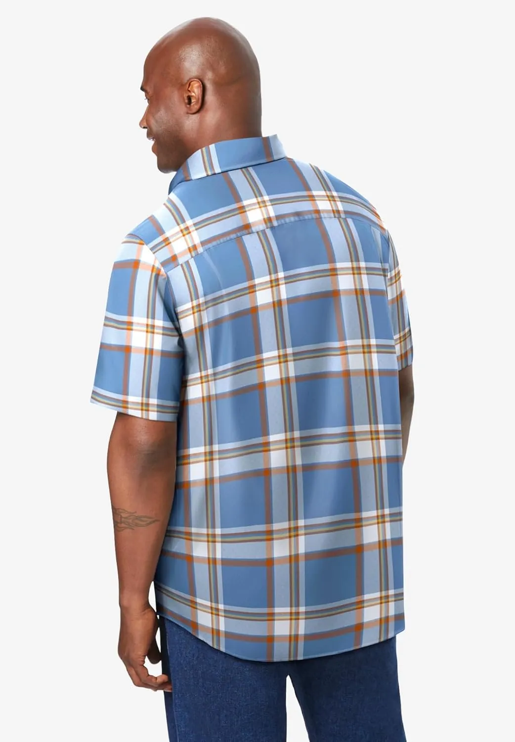 KingSize Men's Big & Tall Short Sleeve Wrinkle-Free Sport Shirt