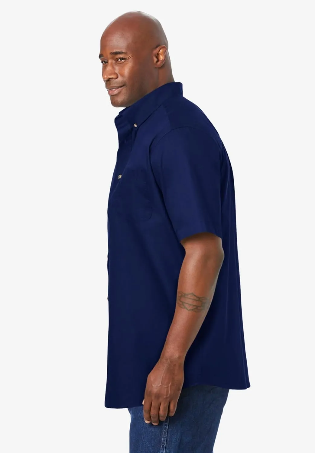 KingSize Men's Big & Tall Short Sleeve Wrinkle-Free Sport Shirt