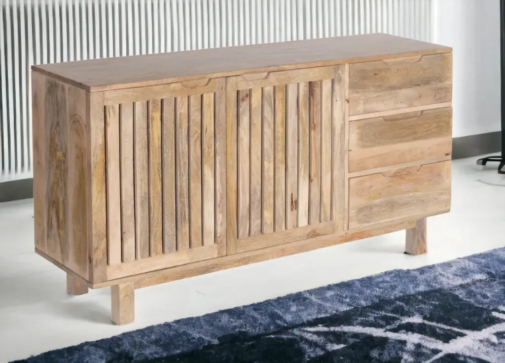 Kraft Bazaar Danish Sideboard (L) Natural Finish 150x40x80Cm