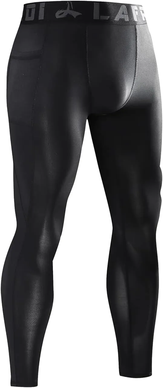LAFROI Men's Quick Dry Cool Compression Fit Tights Leggings Waistband-YSK08