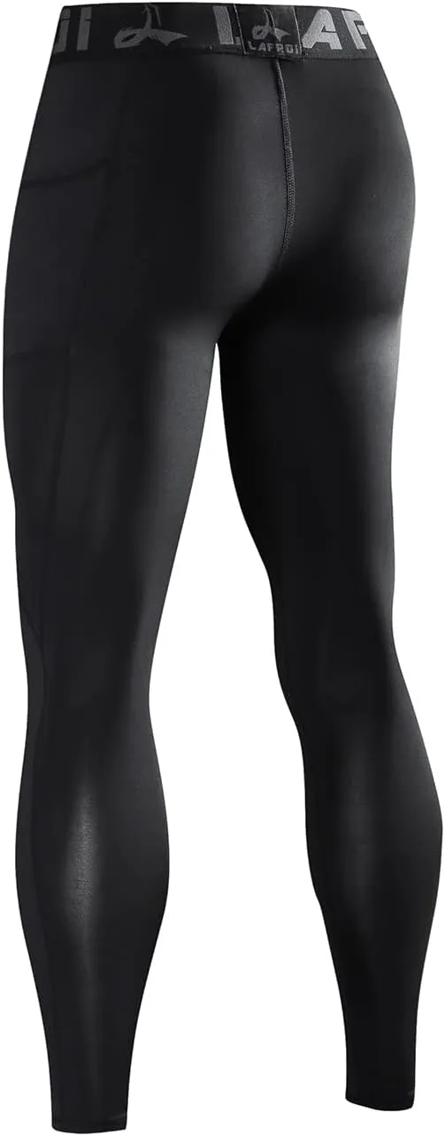 LAFROI Men's Quick Dry Cool Compression Fit Tights Leggings Waistband-YSK08