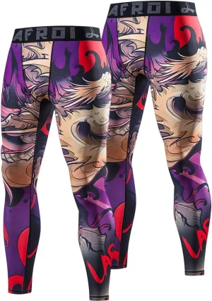 LAFROI Men's Quick Dry Cool Compression Fit Tights Leggings Waistband-YSK08