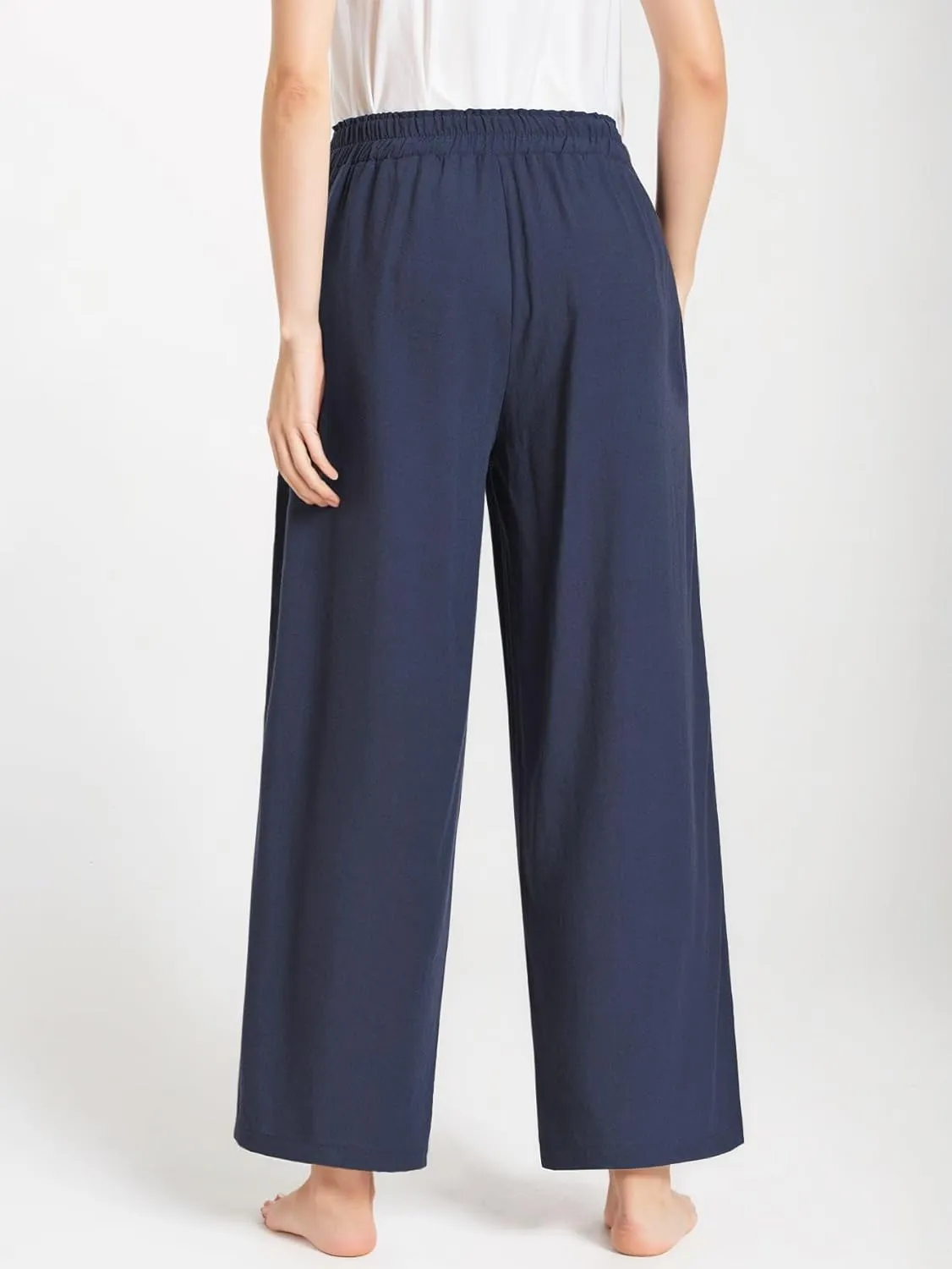 Latuza Women's Petite Wide Leg Pants Casual Summer Flowy Pants