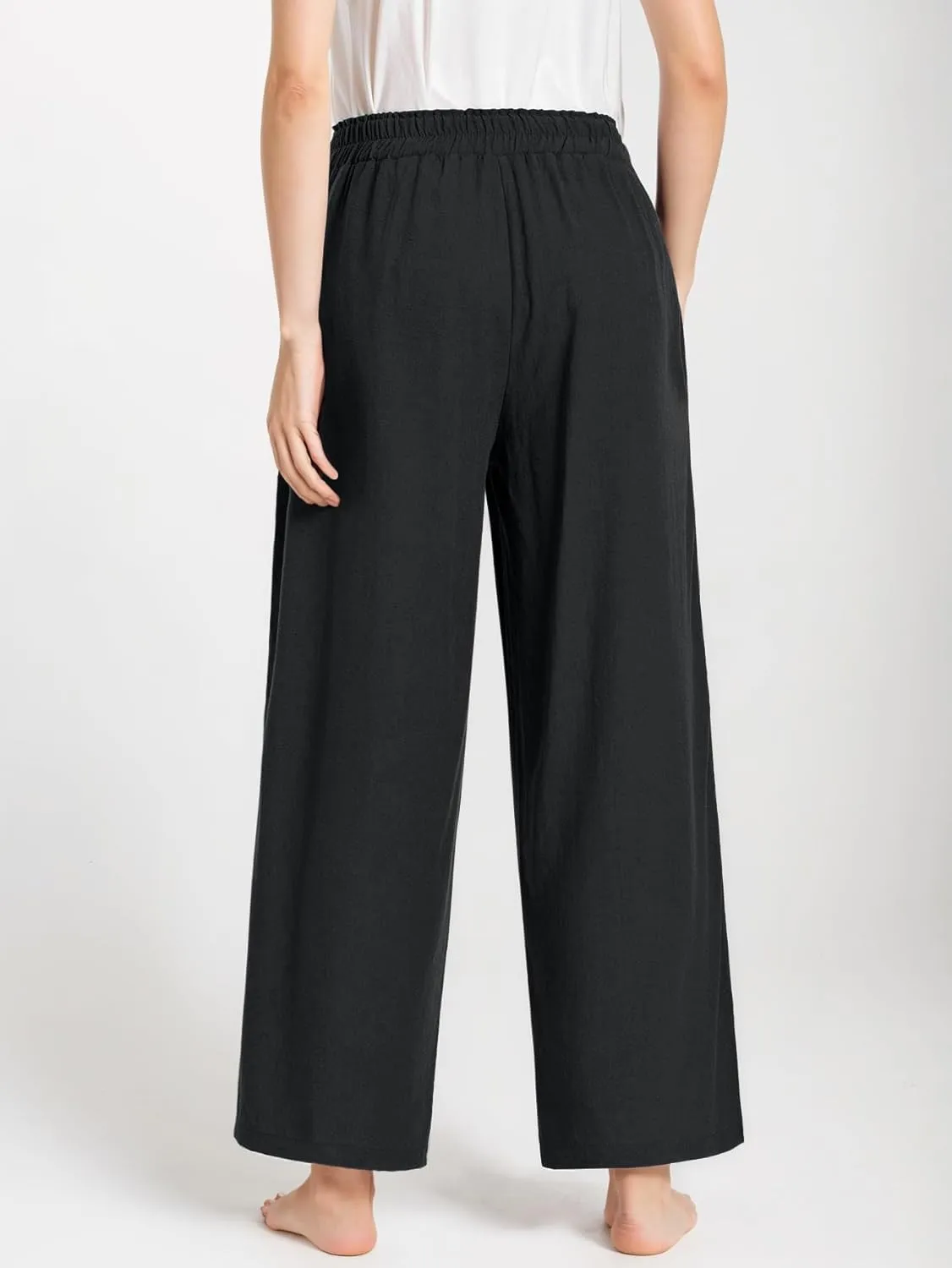 Latuza Women's Petite Wide Leg Pants Casual Summer Flowy Pants