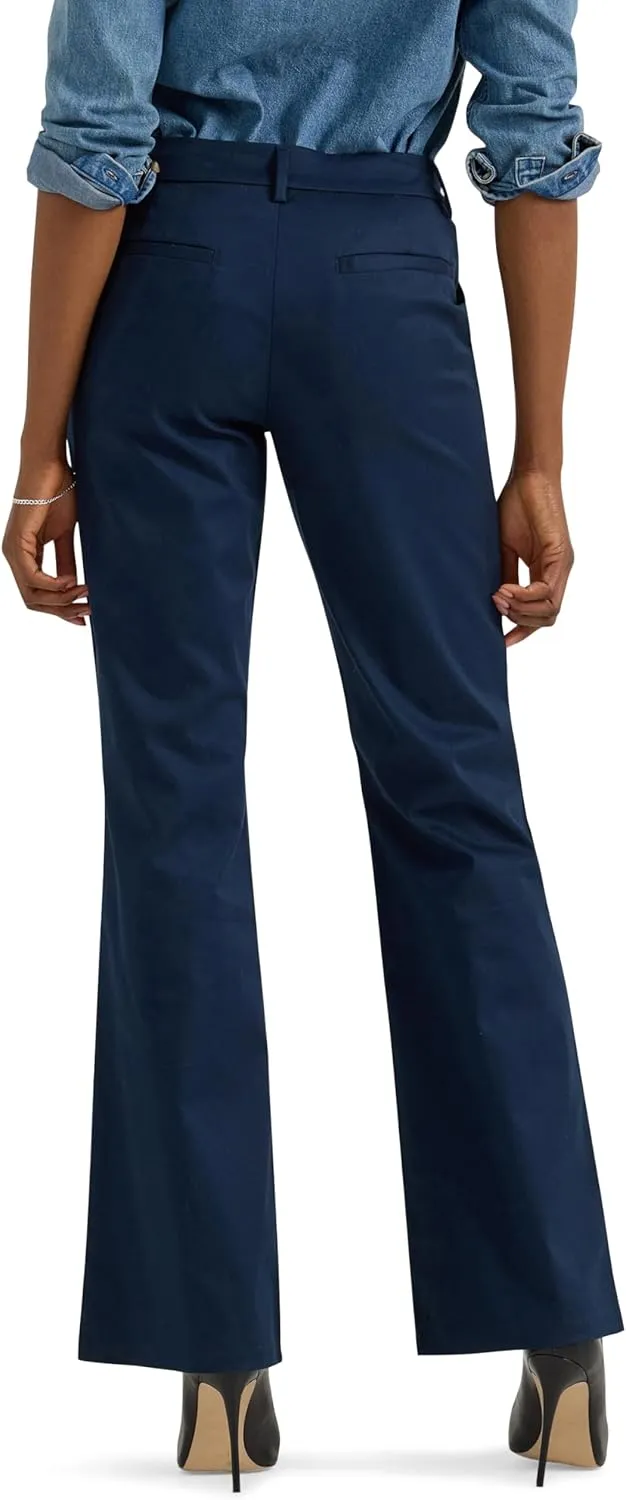 Lee Women's Wrinkle Free Mid Rise Bootcut Pant